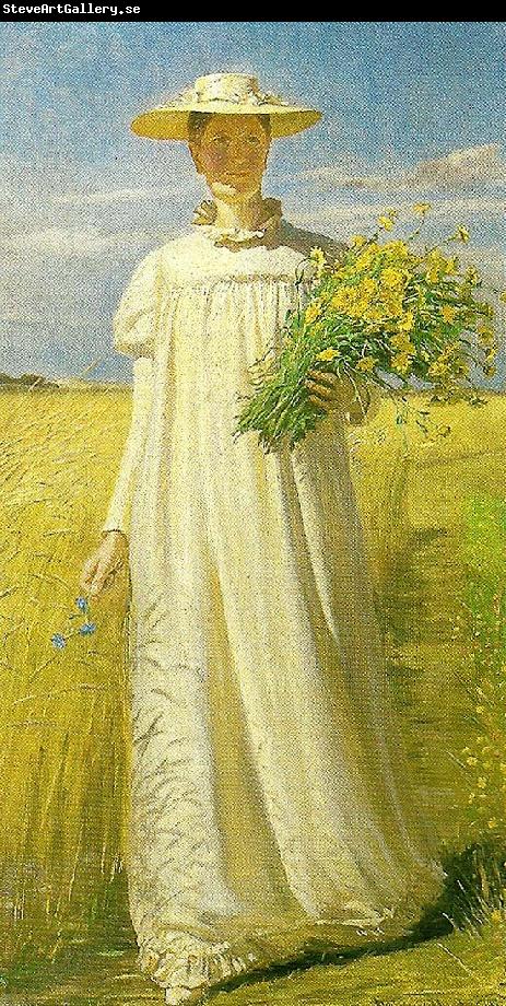 Michael Ancher anna ancher vender hjem fra marken